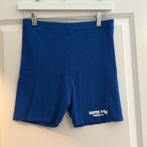 Women’s White Fox Biker Shorts